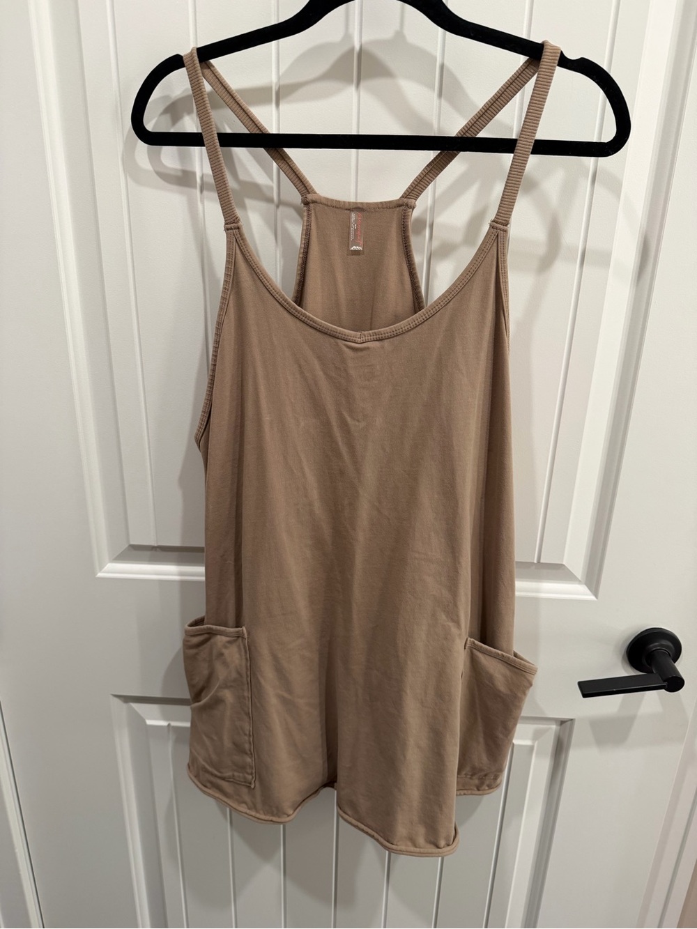 FP Movement Hot Shot Strappy Romper Taupe Size Medium